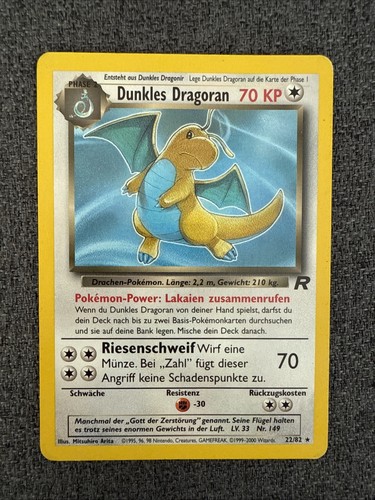 Pokemon karte dunkles dragoran - pokemon,