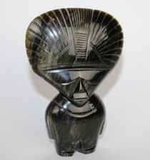 Obsidian Figur Azteken Mexiko