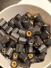 Drehknopf schwarz (Ø x H) ca 16/14 x 15 mm  ohne Deckel 94 Stück 4mm