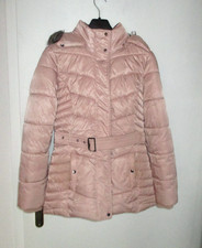 Orsay Wintermantel Rosa Gr. 38 mit Kunstfellkragen an abnehmbarer Kapuze 