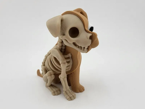 Mini hund figur - hund, skelett