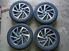 4x VW Golf Alufelgen 6,5Jx16 H2 ET 46 "Woodstock" mit Reifen Dunlop 205/55 R16 