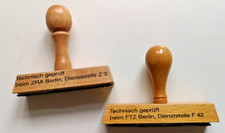 DDR Prüfstellen Stempel ZRA &