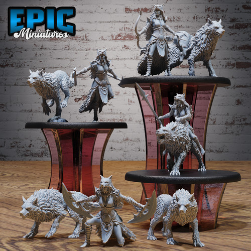 Miniature wolf spirit - d&d,