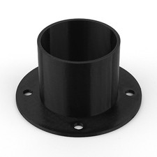 Rundflansch Schwarz Auswahl DN32 DN40 DN50 DN70 DN75 Anbaustutzen Absaugflansch