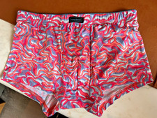 BRUNO BANANI Herren Hipshort Slip Artistry Gr. S orange pink blau print