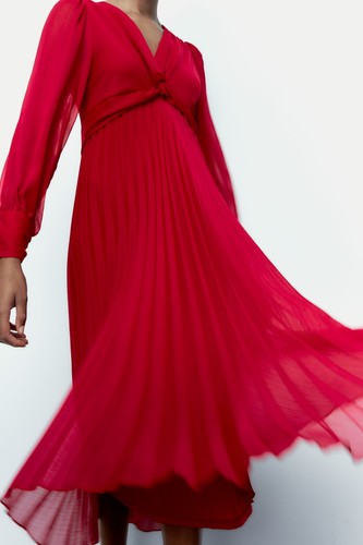 Zara kleid plissiertes - zara,