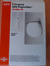 AEG Original Papierfilter Größe 19 - für Akkusauger Liliput Junior Inhalt: 2 Stk