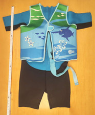 Neopren-Schwimmanzug mit Auftriebs-Weste für Kinder (UV-Schutz) Gr. 122/128