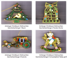 2 Anhänger Christbaum Weihnachten Geschenkanhänger ca. 5cm gold-farben wie neu