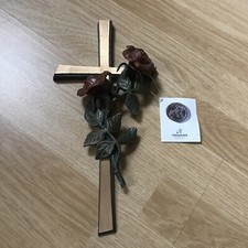 Kreuz mit Rose Bronze Strassacker ca.30cm