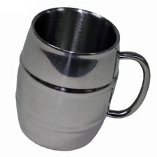 MFH Edelstahl Krug Fass Becher