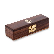 Bootsmannspfeife mit Kette in Holzbox 15 x 5cm versilbert Signalpfeife Maritim