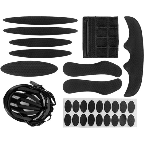 Fahrradhelmpolster set schwarz - fahrradhelmpolster,