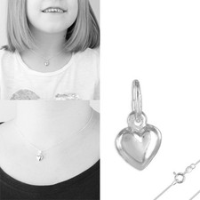 Herz anhänger kette - herz, silber
