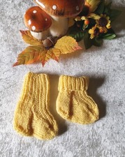 Baby Socken aus reiner Merino-Schafwolle Neu Handgestrickt