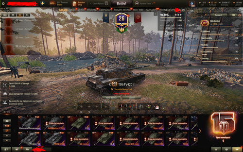 Wot account 600 tanks - 600+,