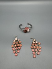 Modeschmuck Set Armband Ohrringe Farbe rose silber