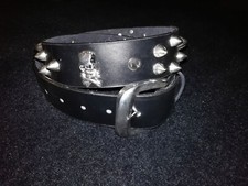 Totenkopf Killer NietenGürtel schwarz Leder Skull Nieten 109 cm M - XL Gothic