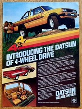 Datsun King Cab 4x4 Pickup Truck Oldtimer Original 1980 Vintage Advert Werbung