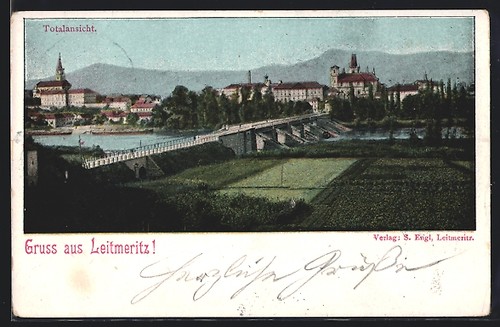 Ansichtskarte leitmeritz - ansichtskarte,