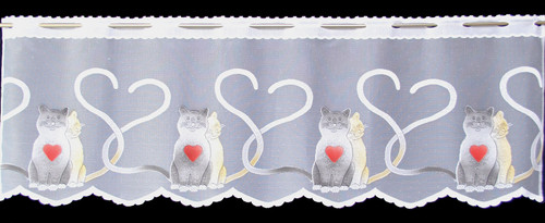 Süße katzen scheibengardine - katzen,