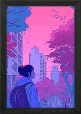 Anime Mädchen Stadtbild