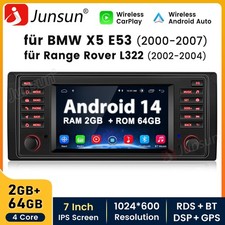 Für BMW 5er E39 X5 E53 7er E38 Android 14 Carplay Autoradio GPS NAVI 2G+64G DAB+