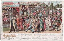alte Litho-Ak, Gruss vom Jahrmarkt, gelaufen 1903