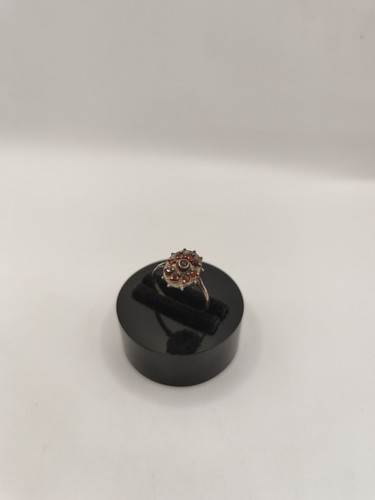Jugendstil granat ring aus - granat,