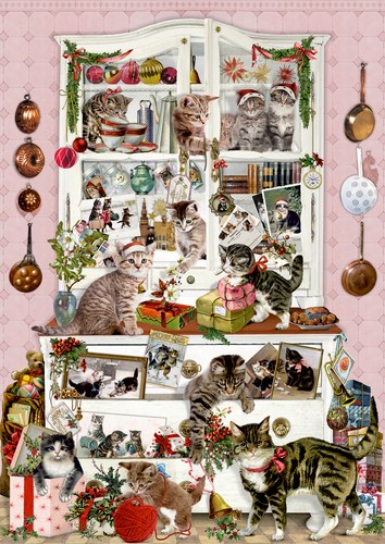 Wand adventskalender katzen - wand-adventskalender,