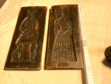 2 alte Wachsmodel  Mann und