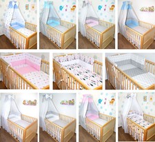 Bettset für Baby 5-20tlg  Bettwäsche Himmelstange Sterne Dots