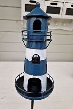 Laterne Leuchtturm Metall Blau