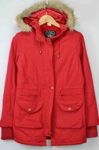 Jacke mit teddyfell 34 - jacke, rot