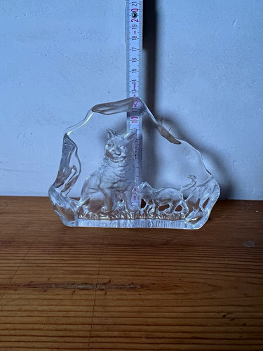 Katzenfigur glas transparent - katzenfigur,