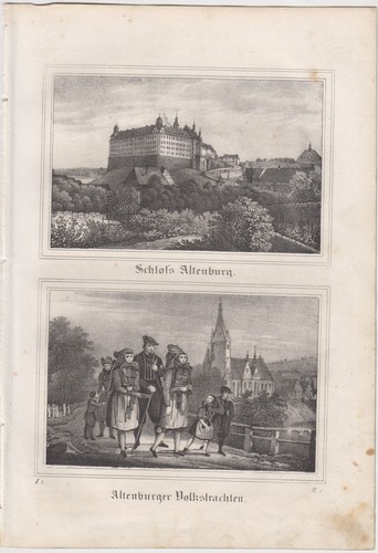 Lithografie schloss - lithografie:,