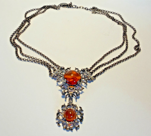 Vintage collier kette mit - vintage,