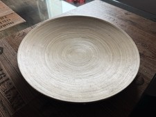 IKEA HULTET Deko Obstschale Bambus 30 cm flach Schale rund Teller Holz