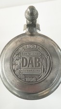 Bierkrug mit Zinndeckel 100 Jahre DAB   1868-1968 
