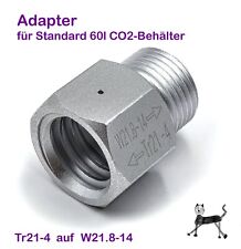 CO2 Gasflaschen Adapter Tr21-4 auf W21.8-14 - Adapter für 60l CO2-Kartuschen