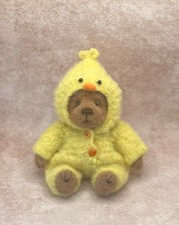 Ooak mini küken teddy - küken,