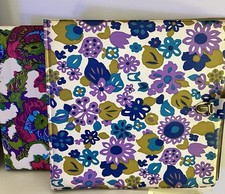 2  Stk Vintage Vinyl Aufbewahrung , Album für LPs, 70er Jahre wilde,bunte Design