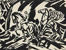 LUDWIG VON HOFMANN - Reiter - Holzschnitt - um 1910
