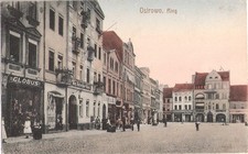 OSTROWO Posen Ostrov Ring color Geschäfte GLOBUS Max Kutschkers Hotel Feldpost