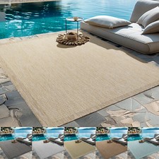 Outdoor-Teppich Flachgewebe Wetterfest Einfarbig Küchenteppich Balkon Terrassen