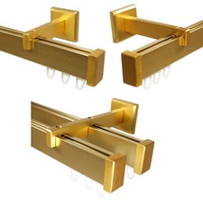 Gardinenstangen eckig Messing