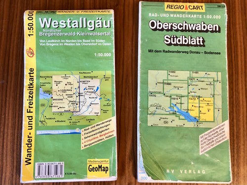 Wanderkarte radkarte - 2x,