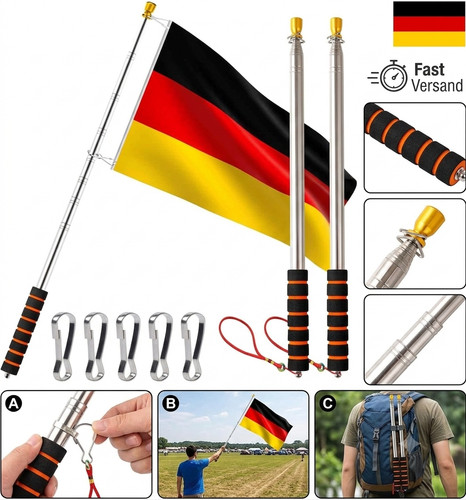 Stück teleskop fahnenstange - 2,