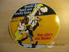 Lucky Luke Tür Werbe Aufkleber   14x14 cm